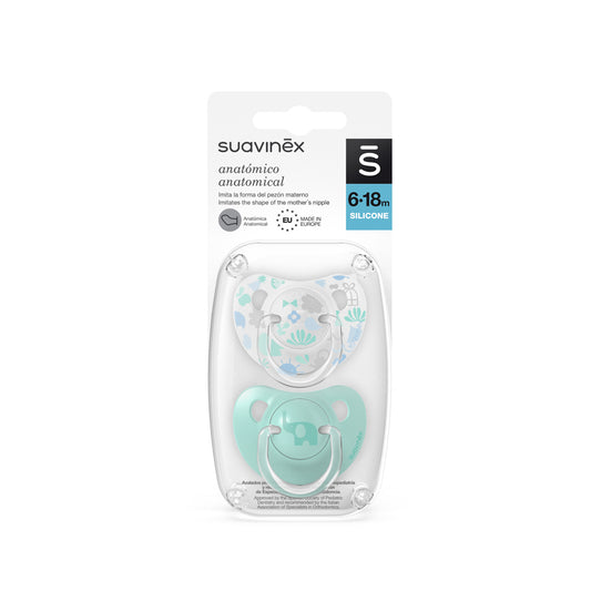 Chupón Tetina Anatómica +18m x 2 und The Basics - V