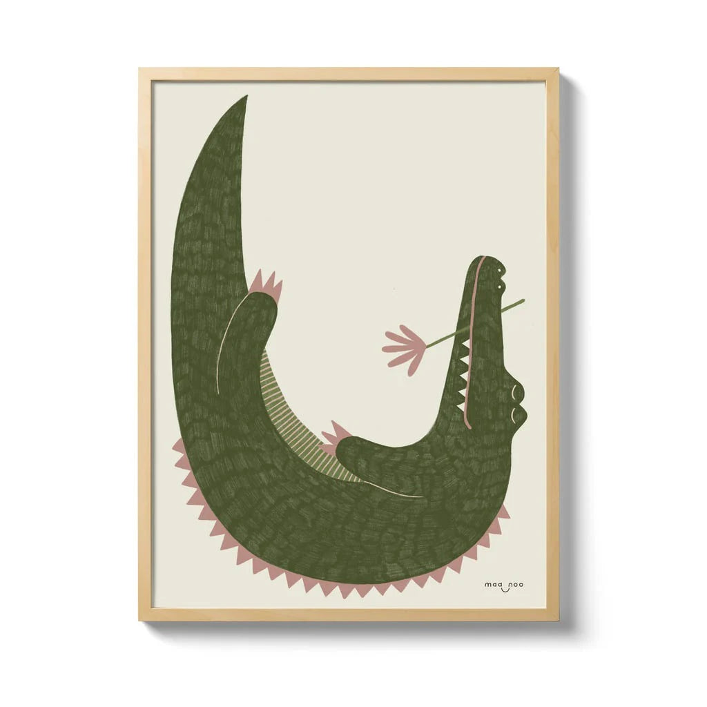 Póster Lazy Cocodril Maa-Noo 30 x 40 cm