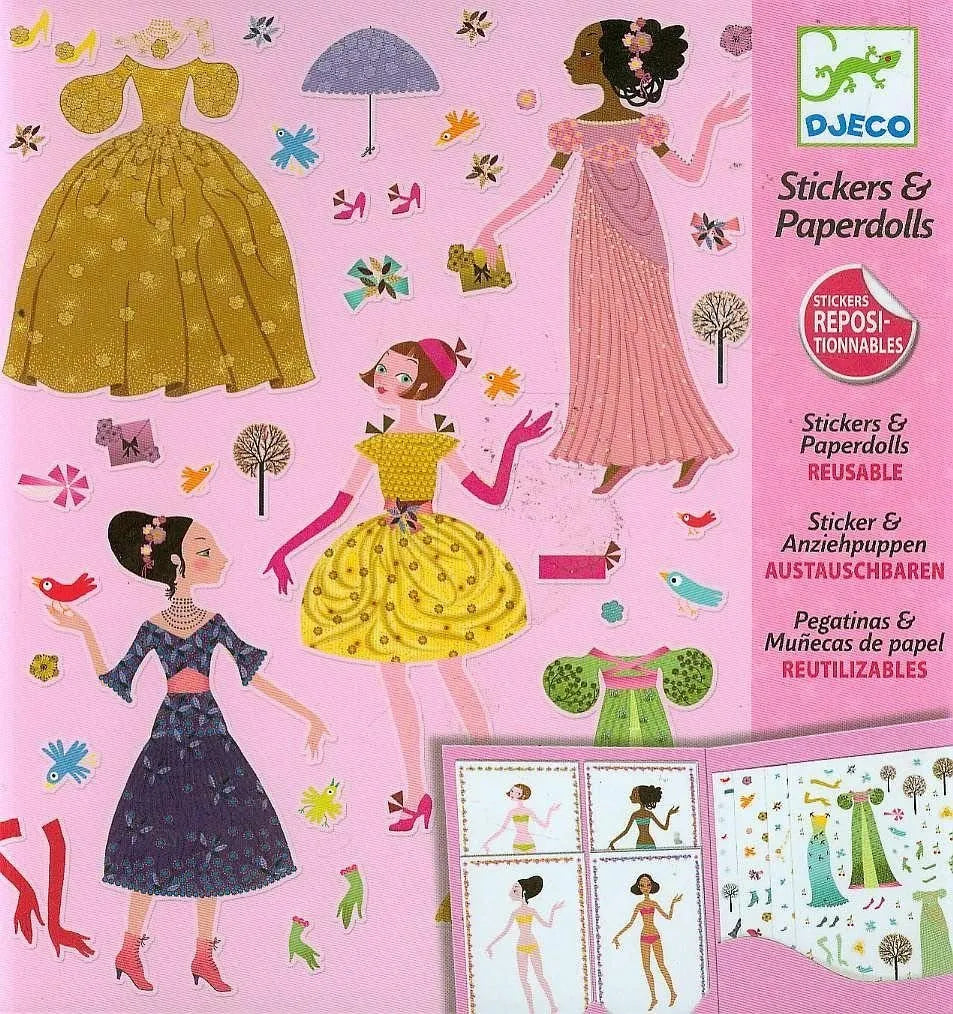 Stickers y Muñecas de Papel - Vestidos de 4 Estaciones
