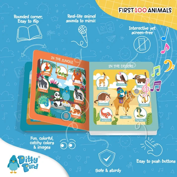 Ditty Bird - Mis Primeras 100 Palabras de Animales en Ingles