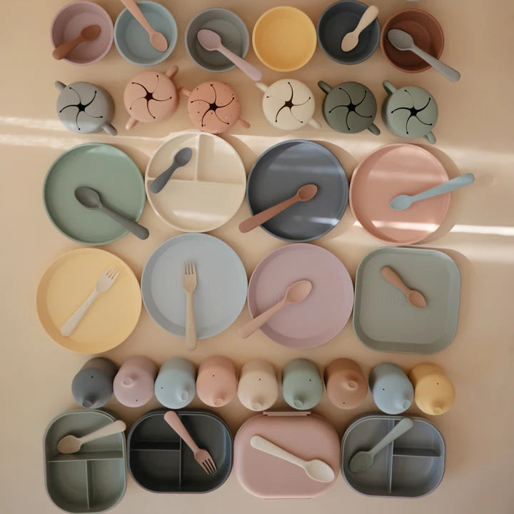 Mushie Set de 2 Platos Redondos - Mustard