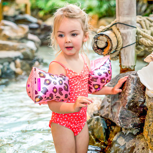 Flotador de Brazos 2-6 Años Leopard Rose Gold