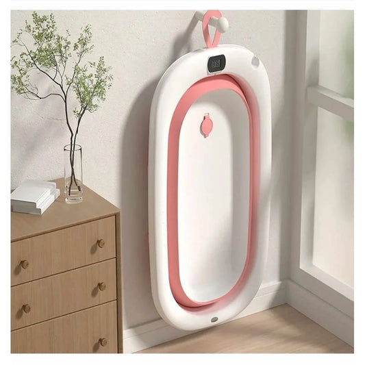 Bañera Cris con Termómetro y Cojín - Rosado