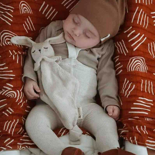 Porta Chupón - Manta Apego Conejo Mostaza