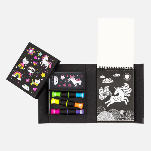 Set Para Colorear Neón Colouring Set - Unicorns y Friends