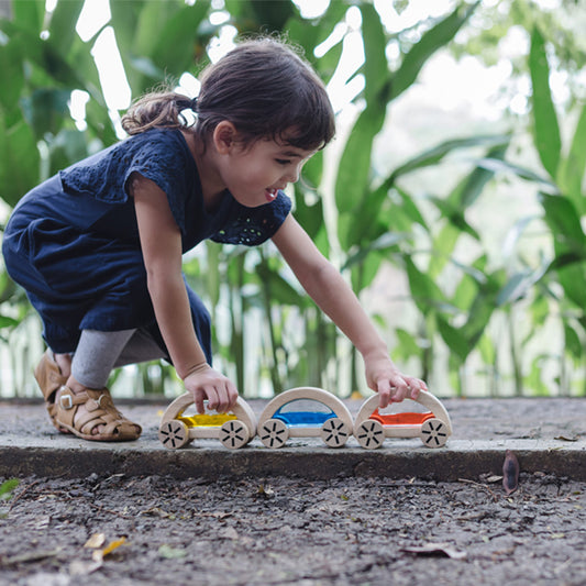 Carro de Madera Aquamovil - Amarillo