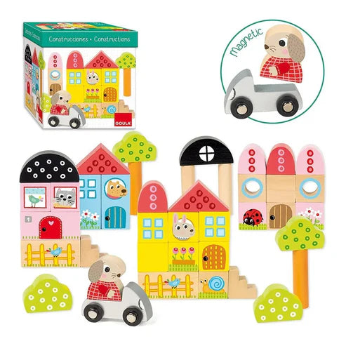 Box W 40 Construction Blocks Car Rabbit