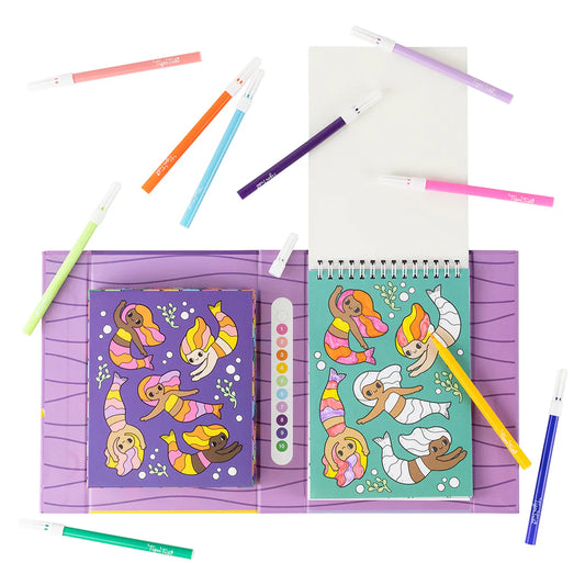 Set Para Colorear Colour by Numbers Set - Mermaids and Friends