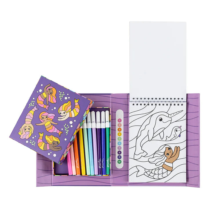 Set Para Colorear Colour by Numbers Set - Mermaids and Friends