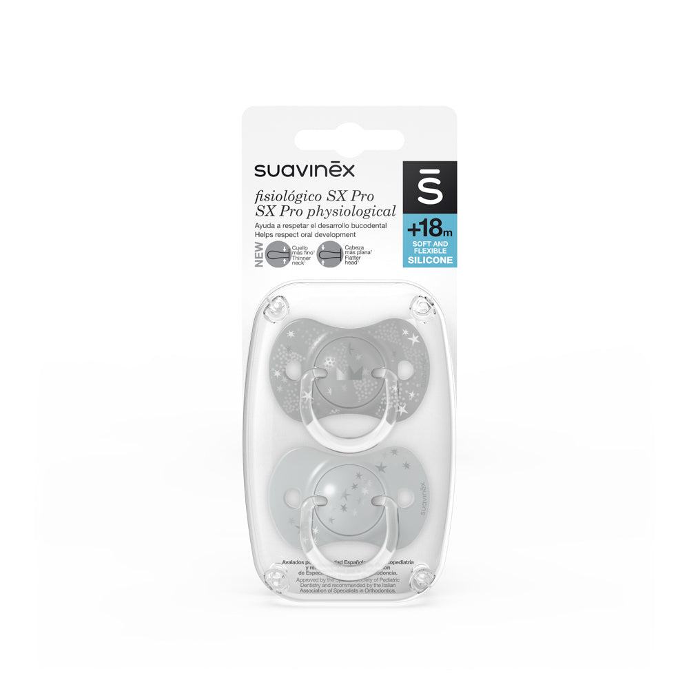 Chupón con Tetina Fisiológica SX Pro Spread Joy +18 m X 2 und - GR