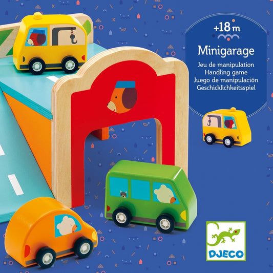 Juguete de Madera - Mini Garaje con Autos