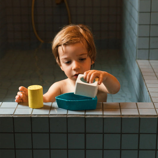 Juguete de Baño - Upcycled Boat Yellow