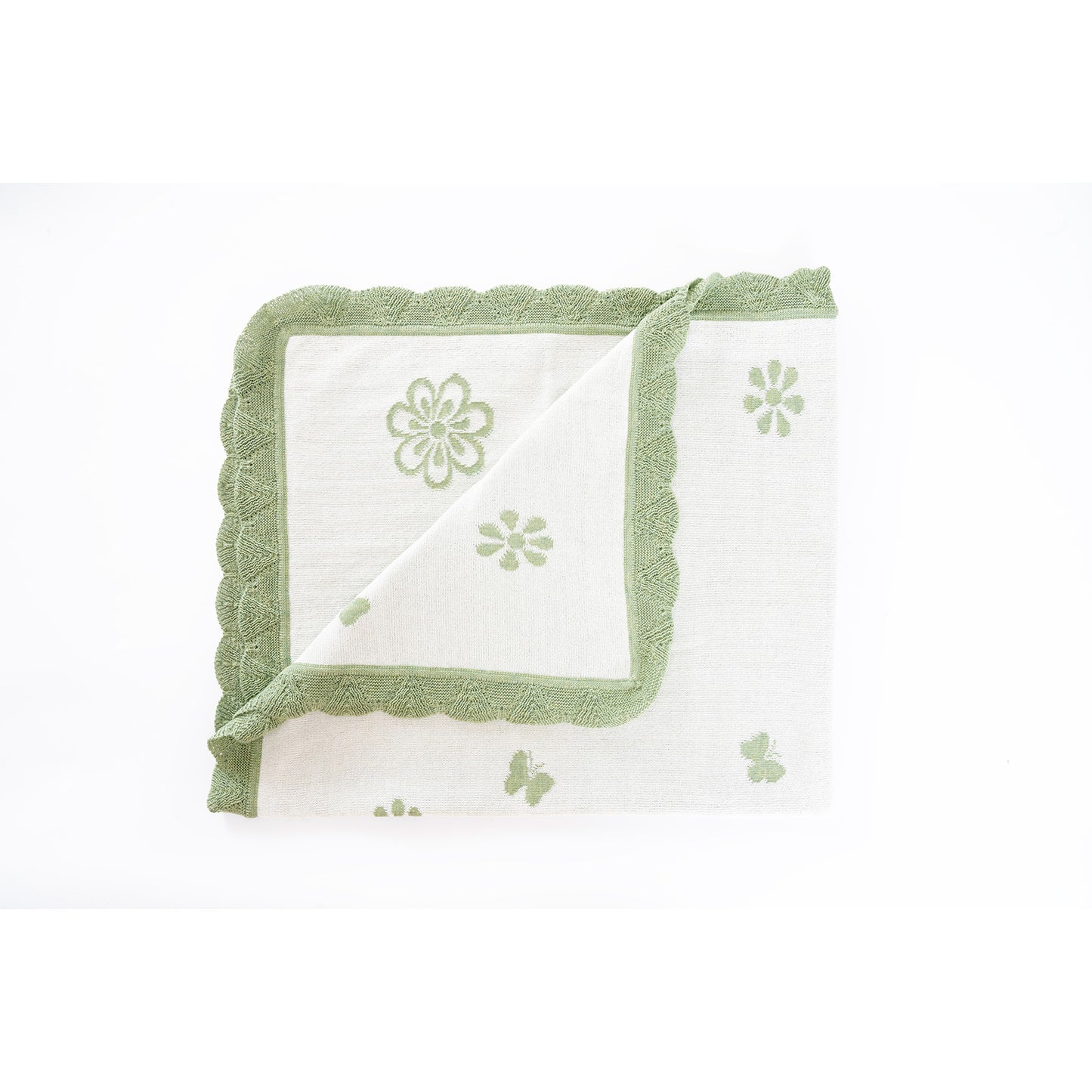 Mantita Jacquard Hanae Verde Manzana