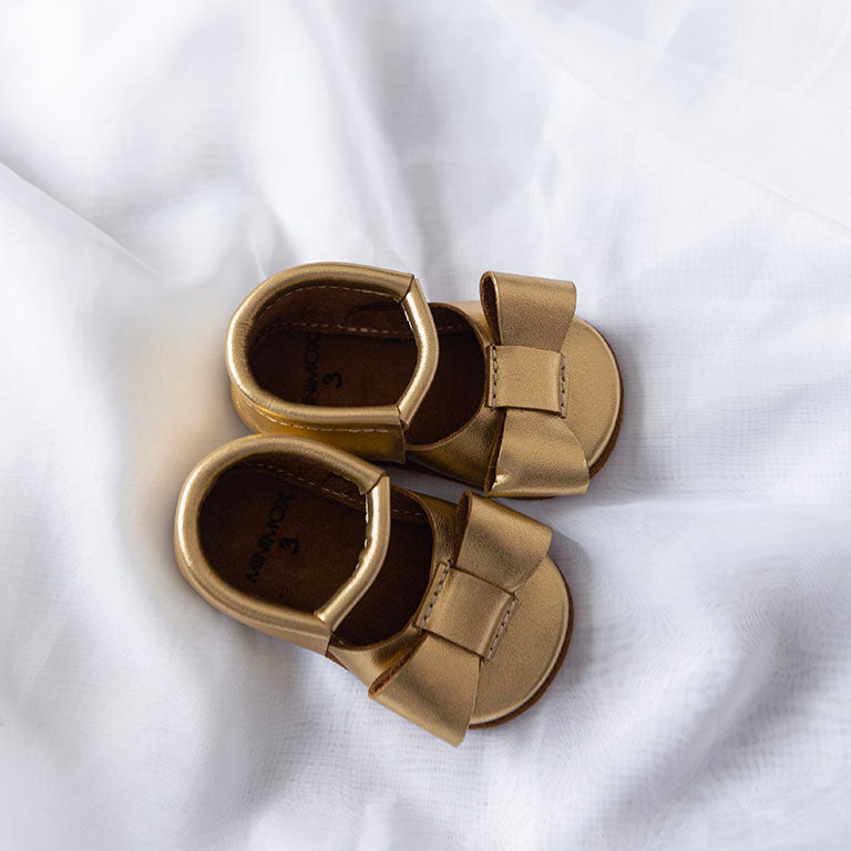Zapatos para bebés Jolie Lazo Dorado – Little Design