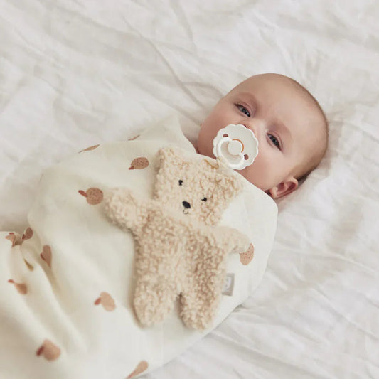 Manta Porta Chupón Teddy Bear Naturel Jollein