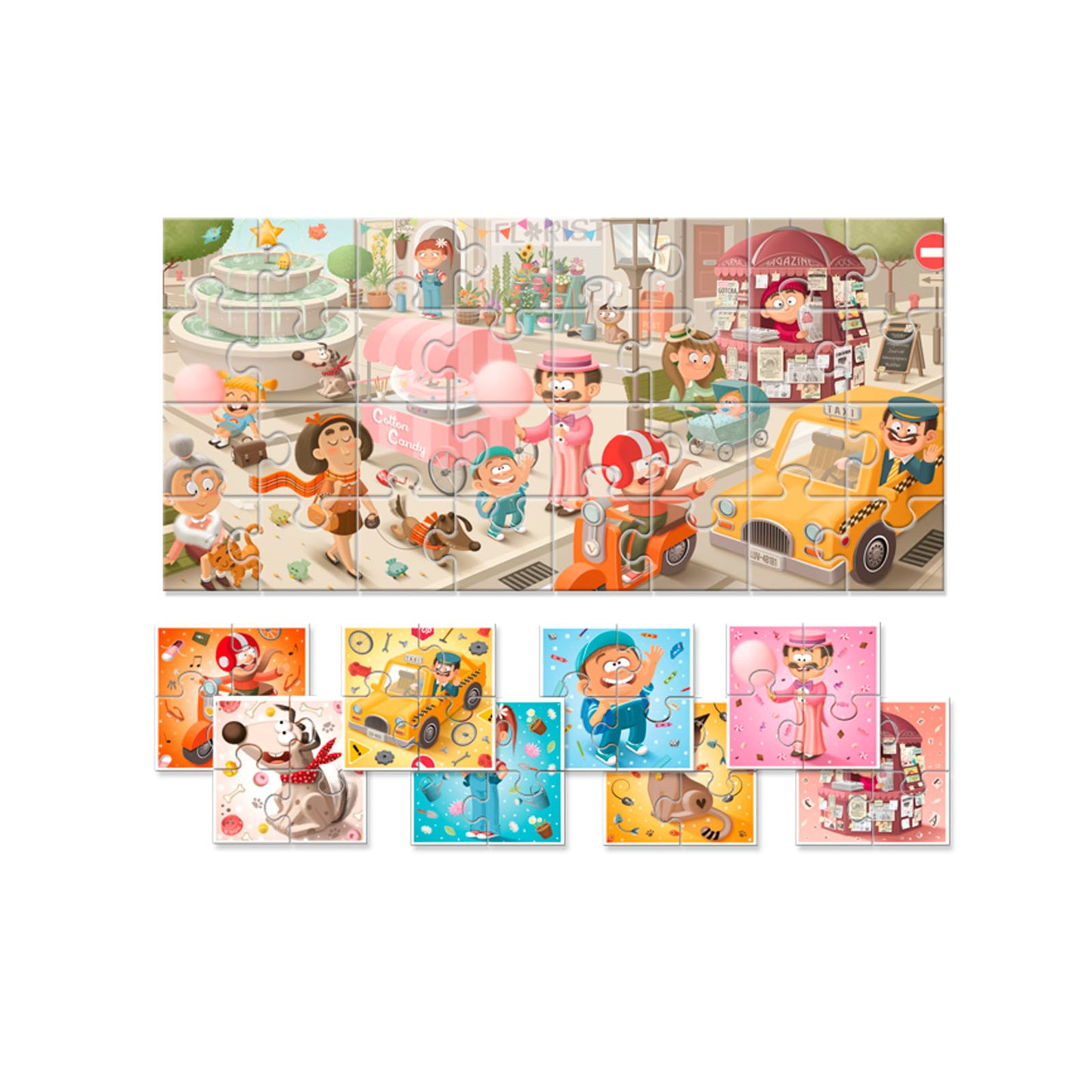Baby Puzzle Rompecabezas Gradual de Doble Cara - La Ciudad
