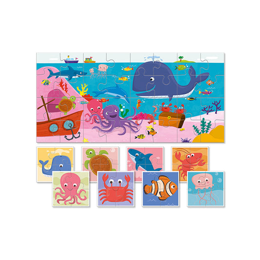 Baby Puzzle Rompecabezas Gradual de Doble Cara - El Mar