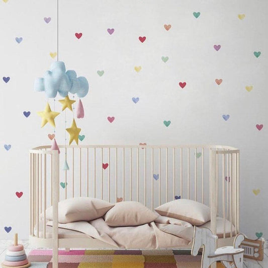 Mini wall decal corazón acuarela