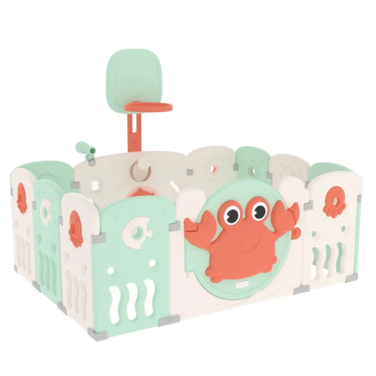 Corral Corralito Ocean 14 Paneles - Mint & White