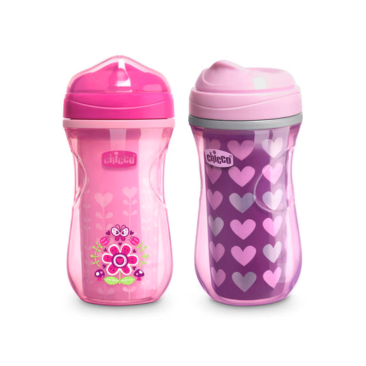 Pack x 2 Vaso Entrenador Anti Derrame Rosa y Lila - 12m+