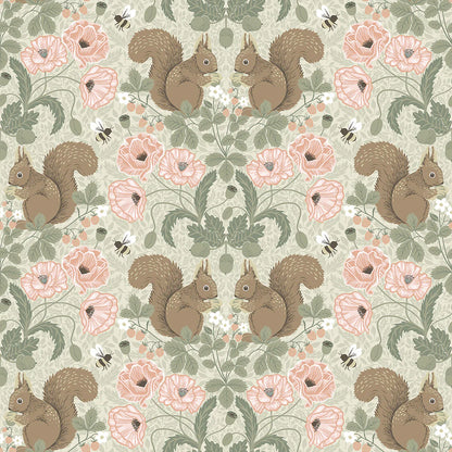Wallpaper Kurre Pink Woodland Midbec