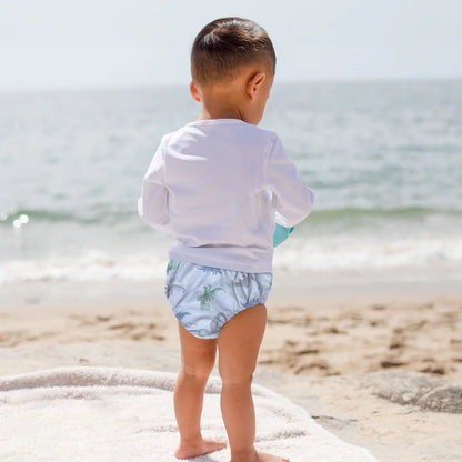 Swim Diaper - Light Blue Dinos