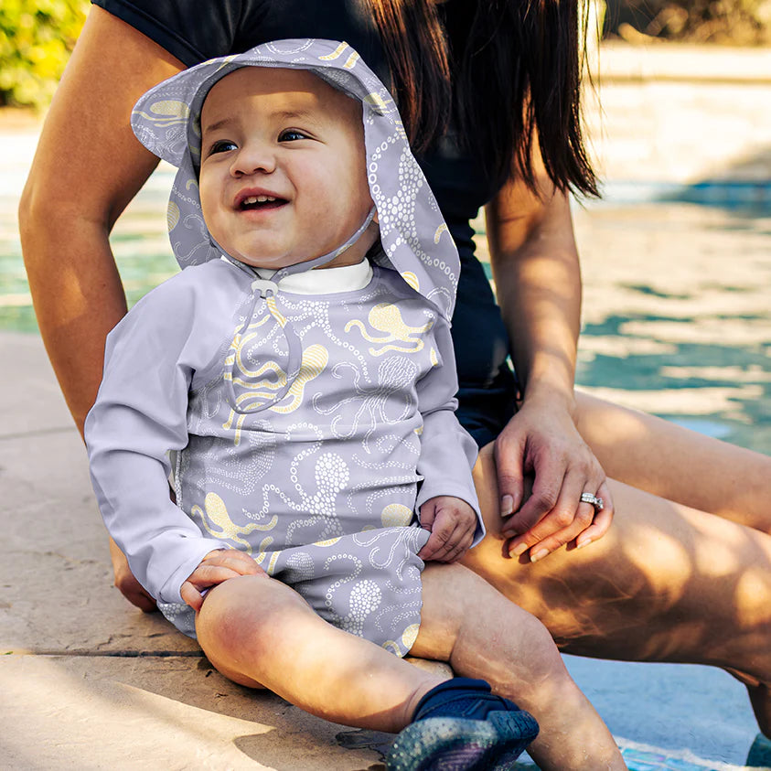 Gorro Flap Hat - Lavender Octopus
