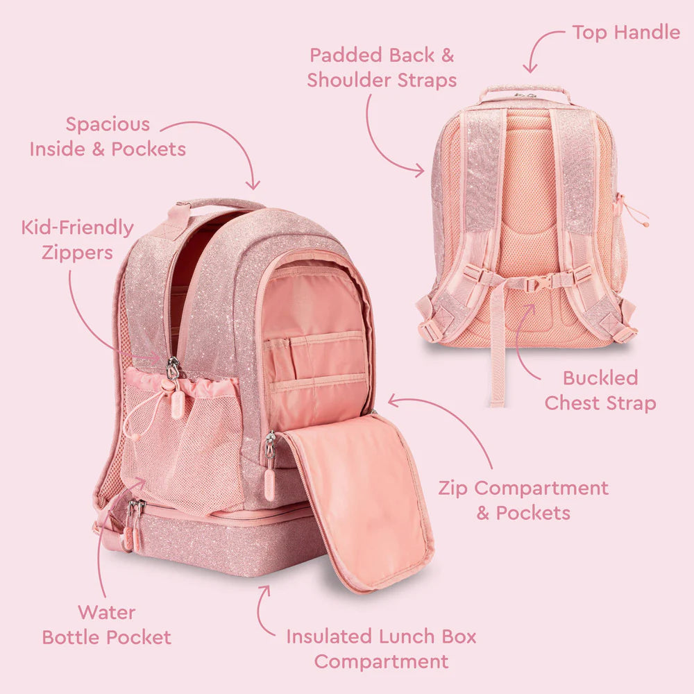 Mochila Bentgo Kids 2 en 1 - Rosa Brilloso