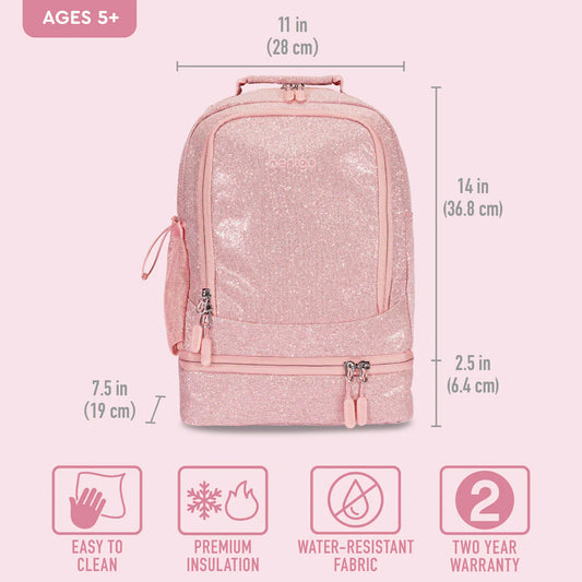 Mochila Bentgo Kids 2 en 1 - Rosa Brilloso