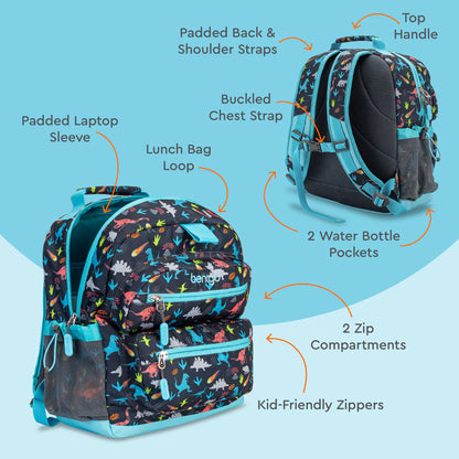 Mochila Escolar Bentgo Kids - Dinosaurio