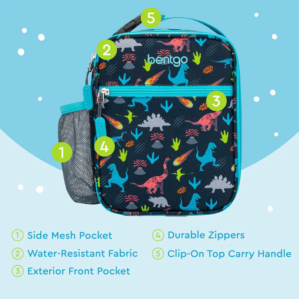 Porta Lonchera Tote Insulada Bentgo Kids - Dinosaurio
