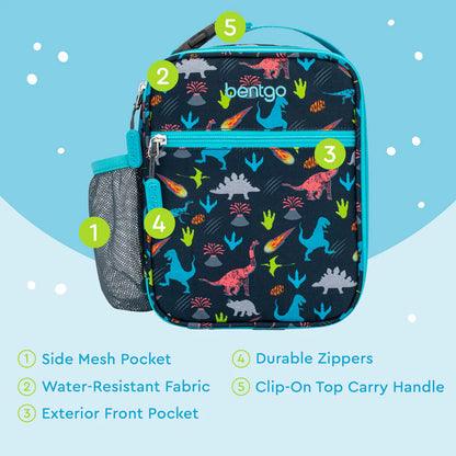 Porta Lonchera Tote Insulada Bentgo Kids - Dinosaurio
