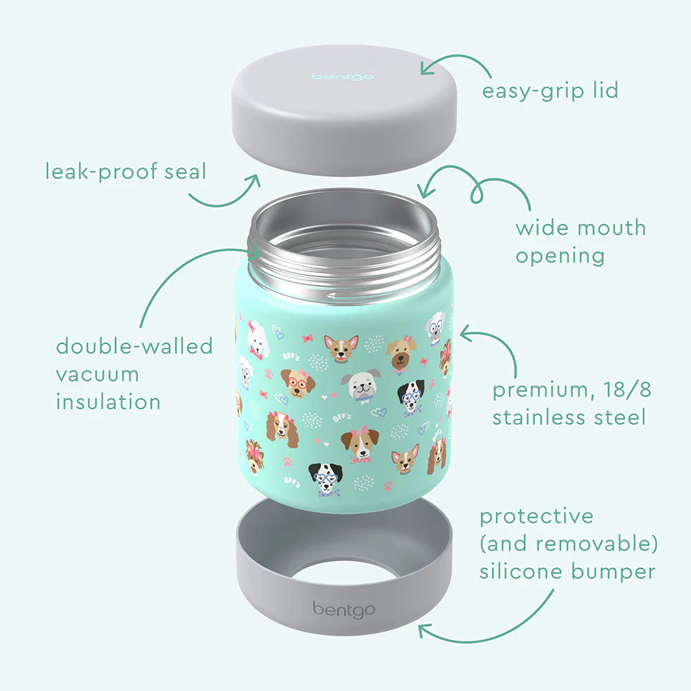 Jar de Acero Inoxidable Bentgo Kids - Puppy Love