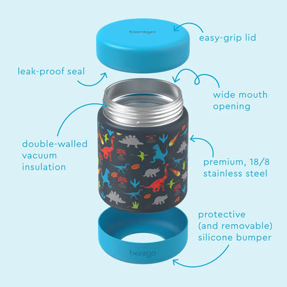 Jar de Acero Inoxidable Bentgo Kids - Dinosaurio