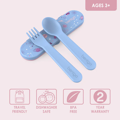 Set de Cubiertos Bentgo Kids - Lavender Galaxy