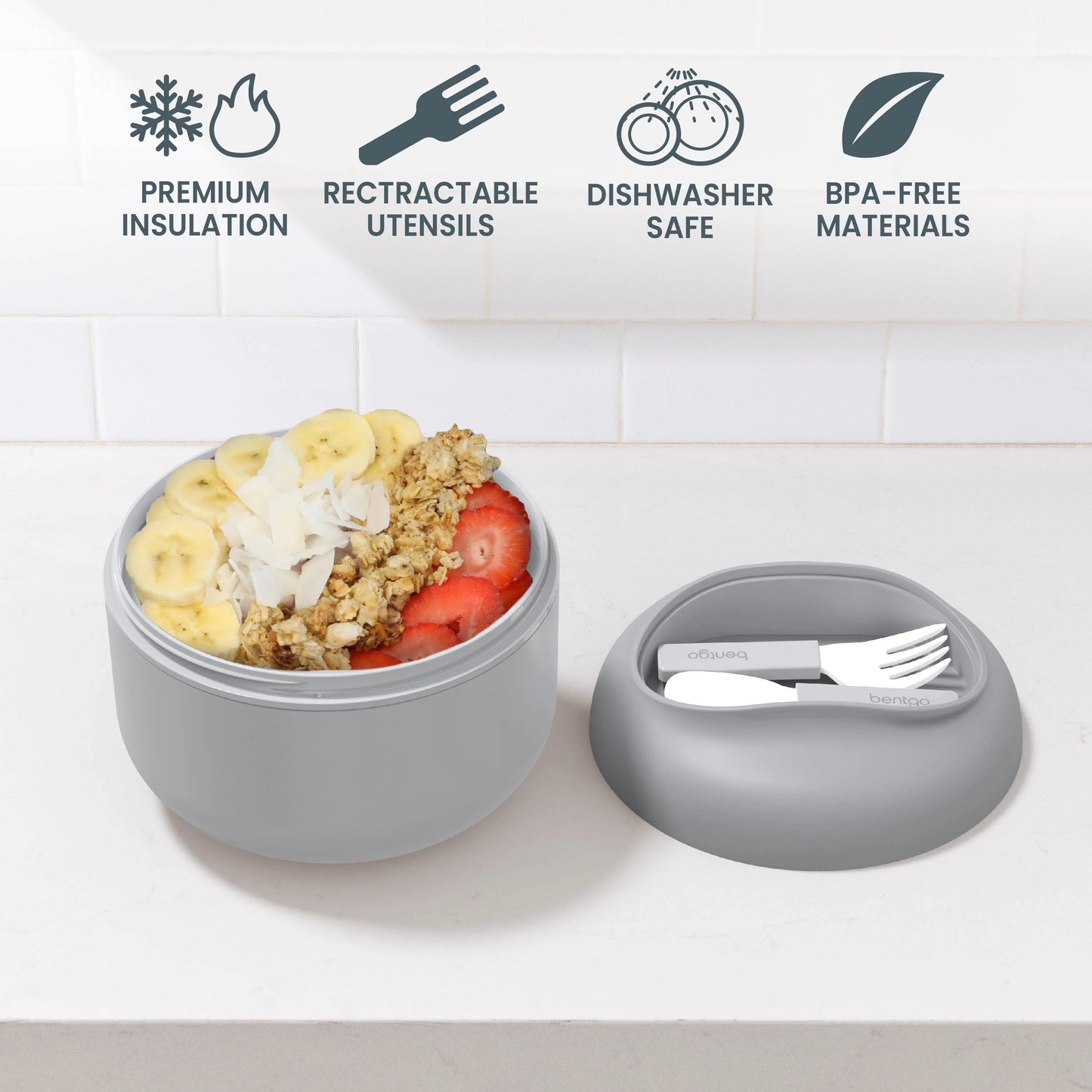 Lonchera Bentgo Bowl - Gris