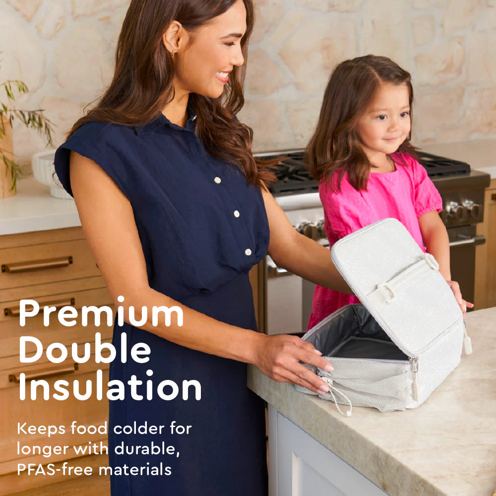 Porta Lonchera Bentgo Kids - Plateado Brilloso