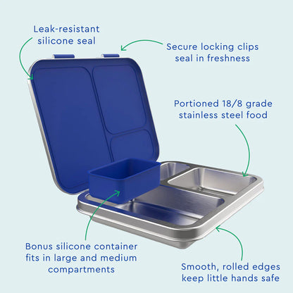 Lonchera Fiambrera de Acero Inoxidable Bentgo - Tiburón