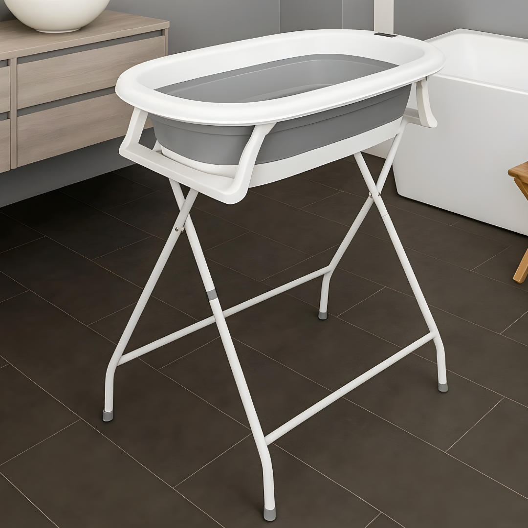 Bañera Antonia con Soporte y Cojín - Gris