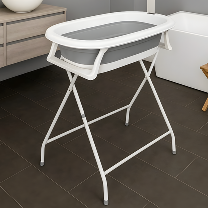 Bañera Antonia con Soporte y Cojín - Gris