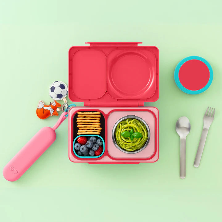 Set de Cubiertos Acero Inoxidable Omie UP Pod & Utensil - Bubble Pink