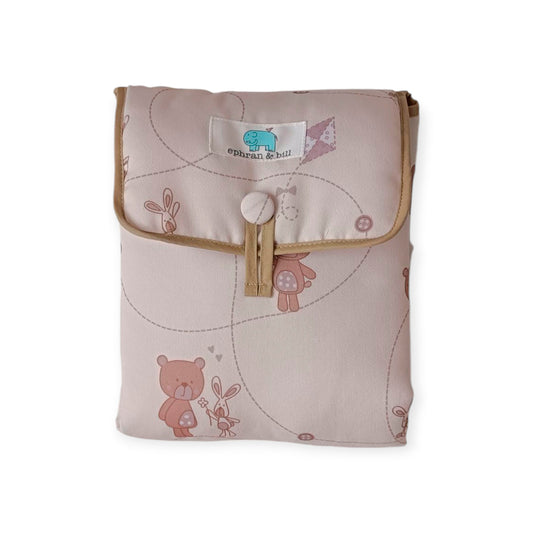 Cambiador de Pañal Portátil - Beige Osito de Peluche