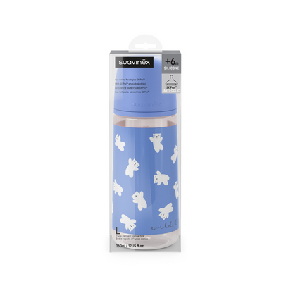 Biberón Fisiológico Wild 360ml Flujo Denso L - Azul