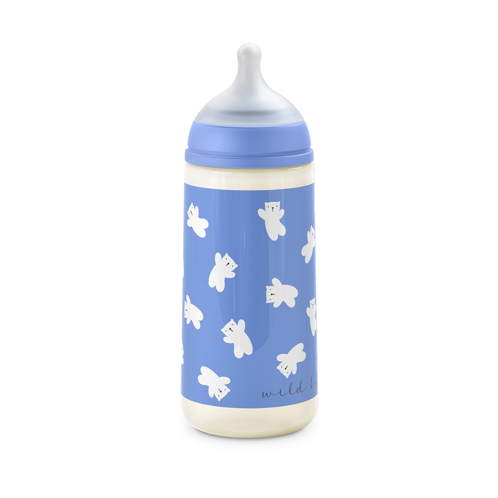 Biberón Fisiológico Wild 360ml Flujo Denso L - Azul