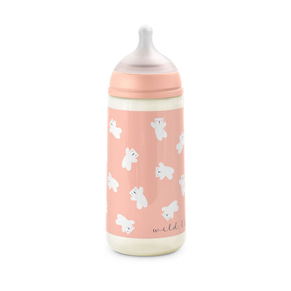 Biberón Fisiológico Wild 360ml Flujo Denso L - Rosado