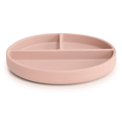 Mushie Plato de Silicona con Divisiones - Blush