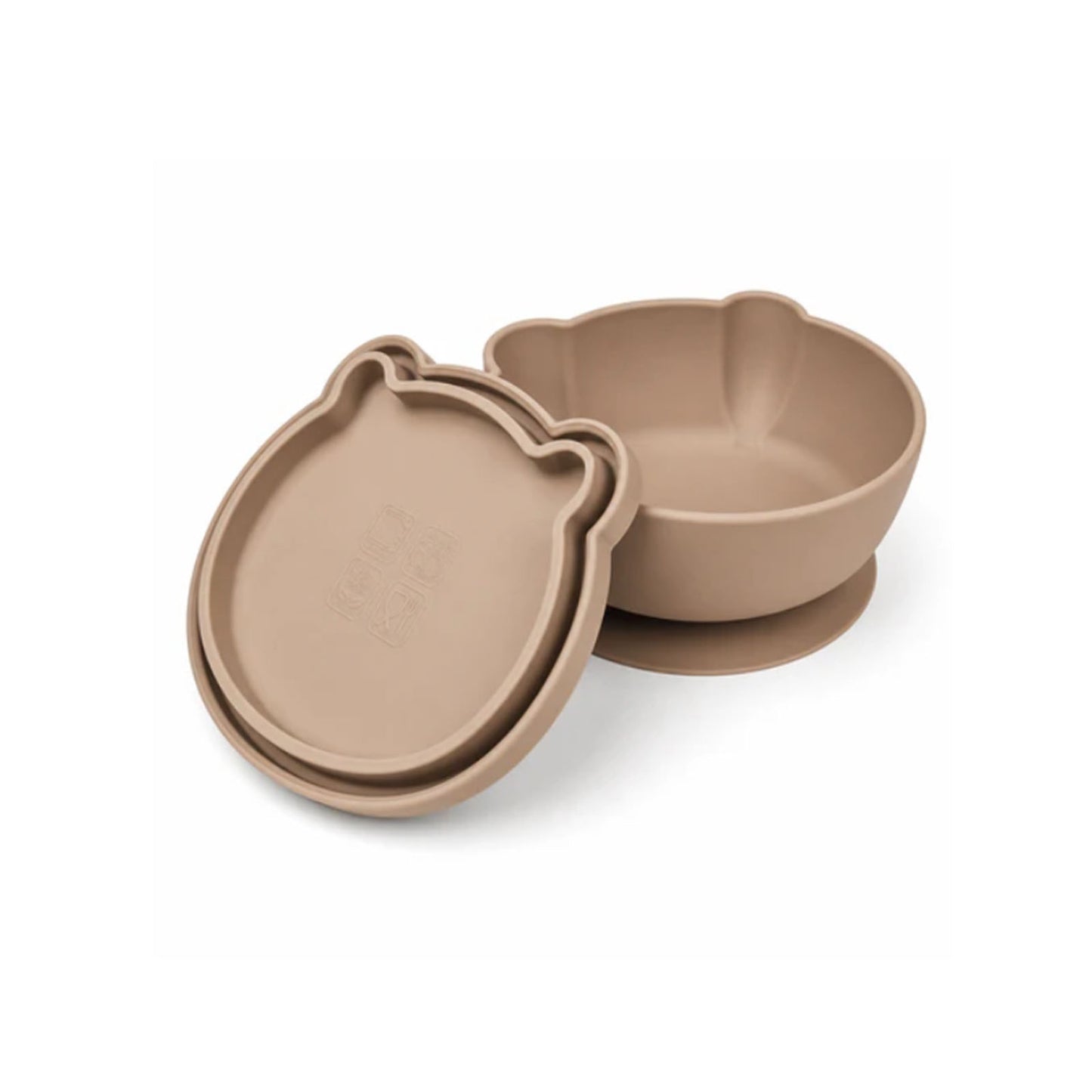 Bowl Osito con Tapa y Succion - Taupe