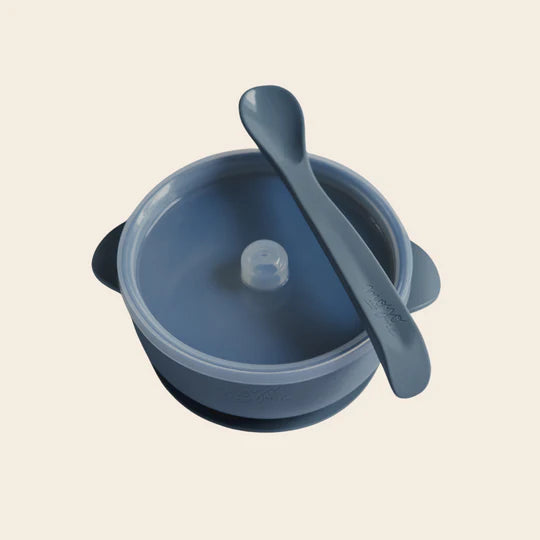 Bowl con Tapa Asa y Cuchara - Acero