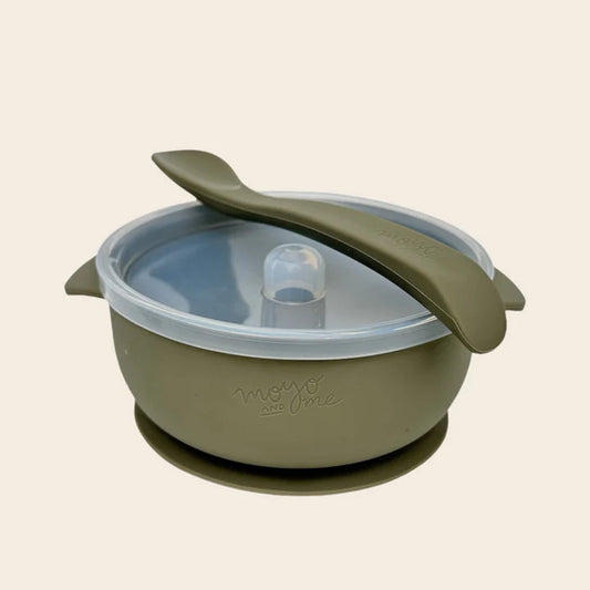 Bowl con Tapa Asa y Cuchara - Olive