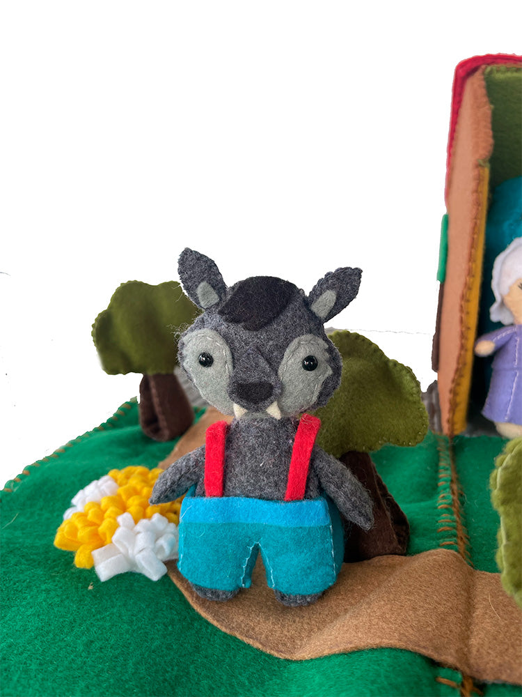 Casita de Fieltro Caperucita Roja y el Lobo
